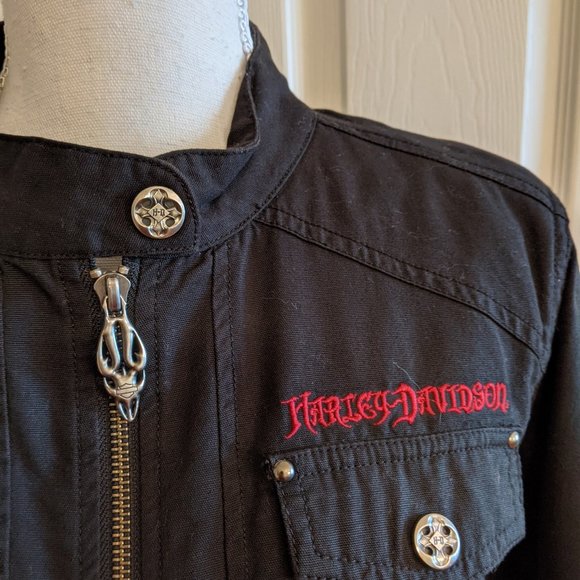 Harley-Davidson Black Denim Jacket - Picture 5 of 9